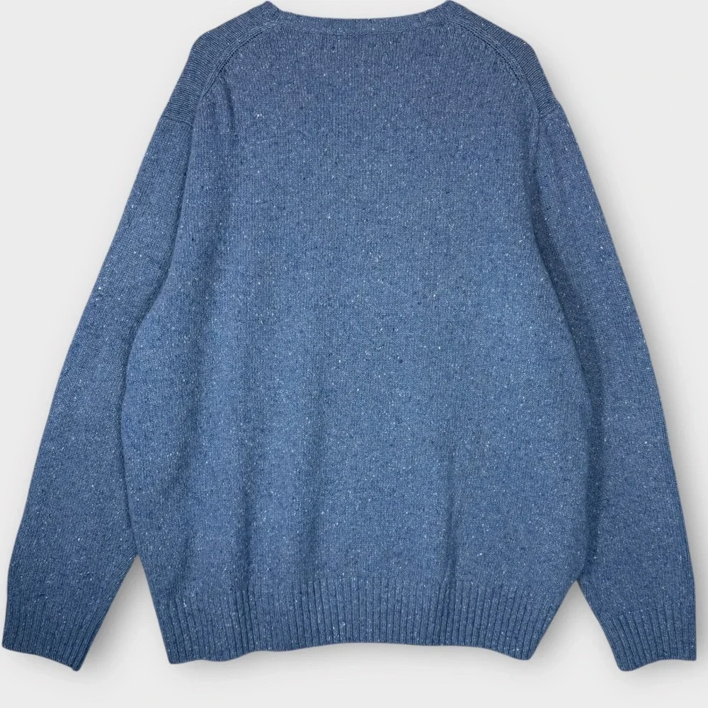 Polo Ralph Lauren Men's 4XB‎ Blue Wool Blend Crewneck Sweater Classic Fit Preppy